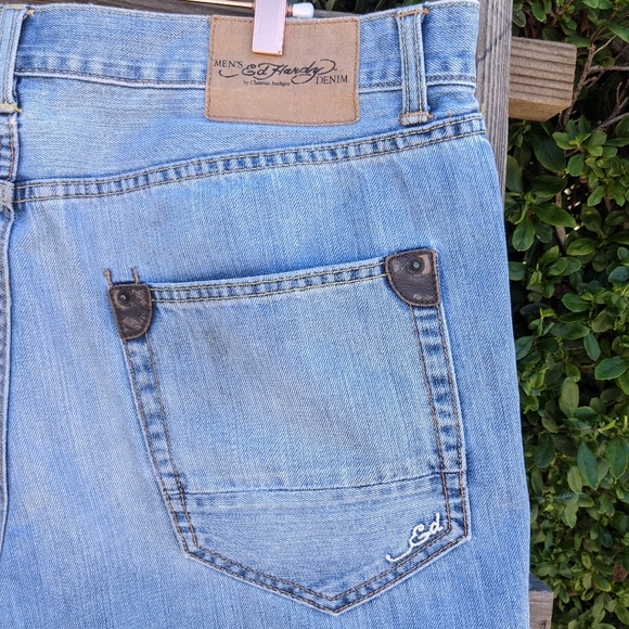 Ed Hardy Christian Audigier Men's Denim Shorts  36 waist - Picture 13 of 15